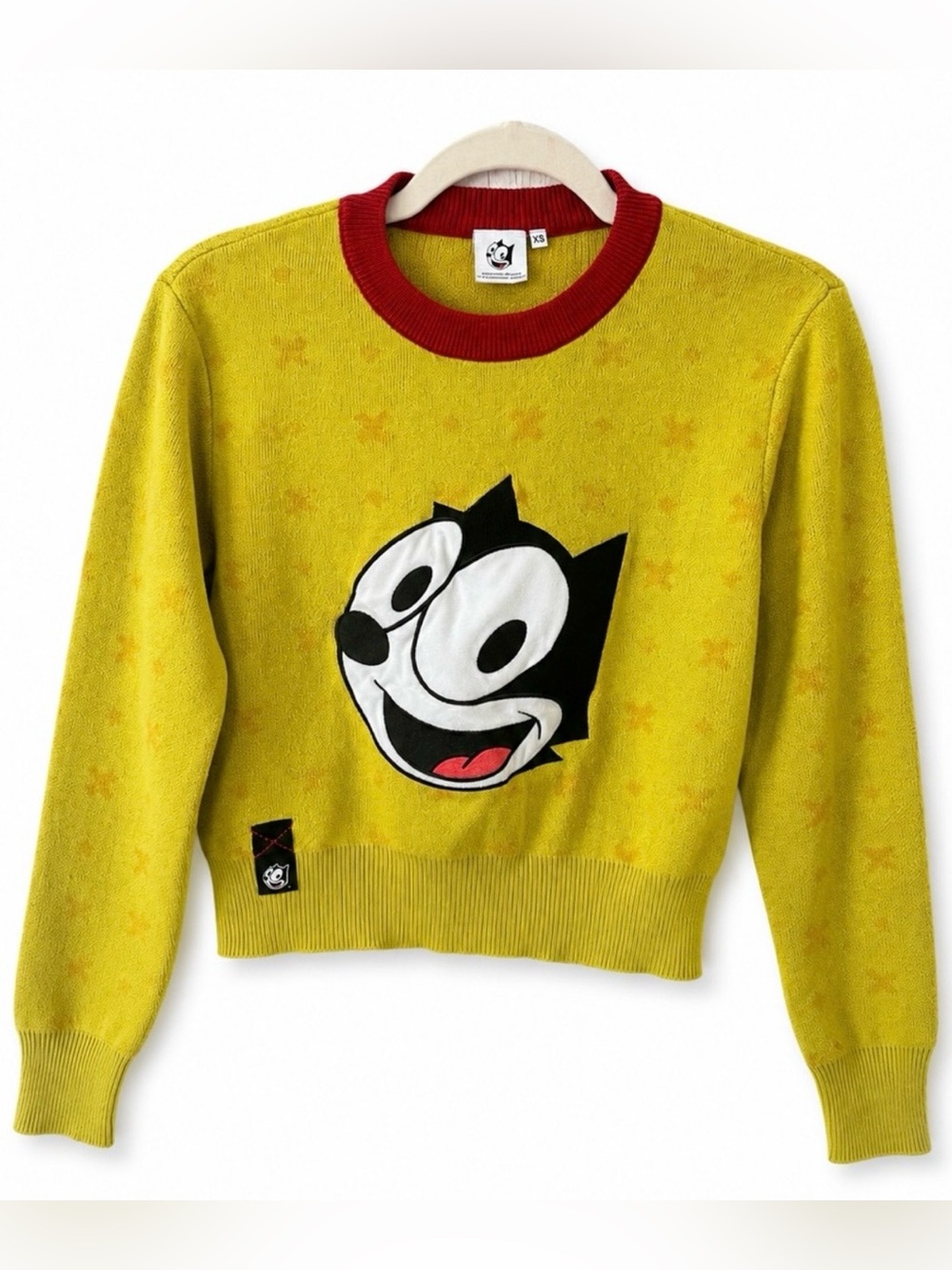 FELIX THE CAT~ RARE, VINTAGE UNIVERSAL STUDIOS, SWEATER,APPLIQUÉ  A
WOMEN’S XS